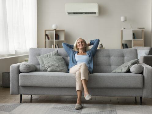 Woman in Living Room